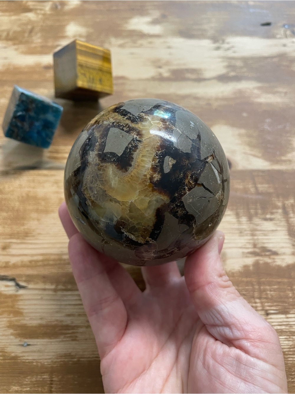 ✨ CLEARANCE ✨ Large Septarian polished crystal sphere
